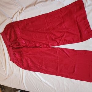 PJ Harlow  Pajama Pants in Red Satin UEC